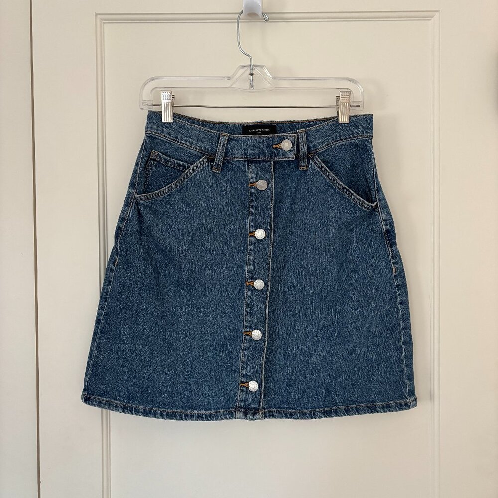 Banana Republic Factory Denim Utility Mini Skirt Sz 8